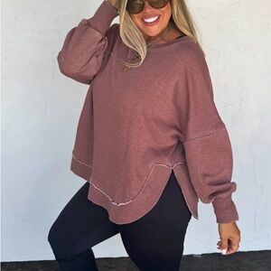 NWOT rust colored oversized sweatshirt